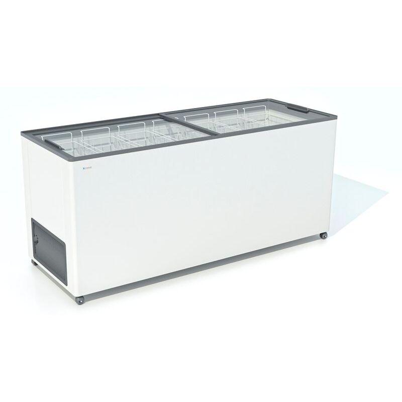 398571 0 ЛАРЬ МОРОЗИЛЬНЫЙ FROSTOR F 600 С ПРЯМОЕ СТЕКЛО СЕРЫЙ (ПРОПАН)